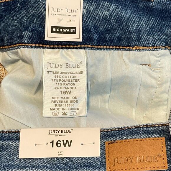 Judy Blue NWT High Waist Slim Fit Ankle Jeans Plus Size 16W Stretch Denim - Picture 8 of 8